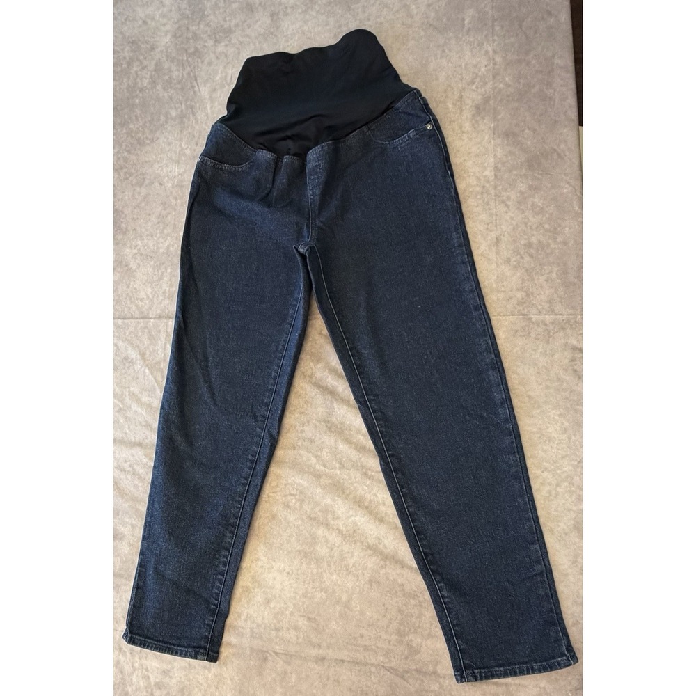 Isabel Maternity Jeans Size 4 Dark Wash Over Belly Panel Stretch